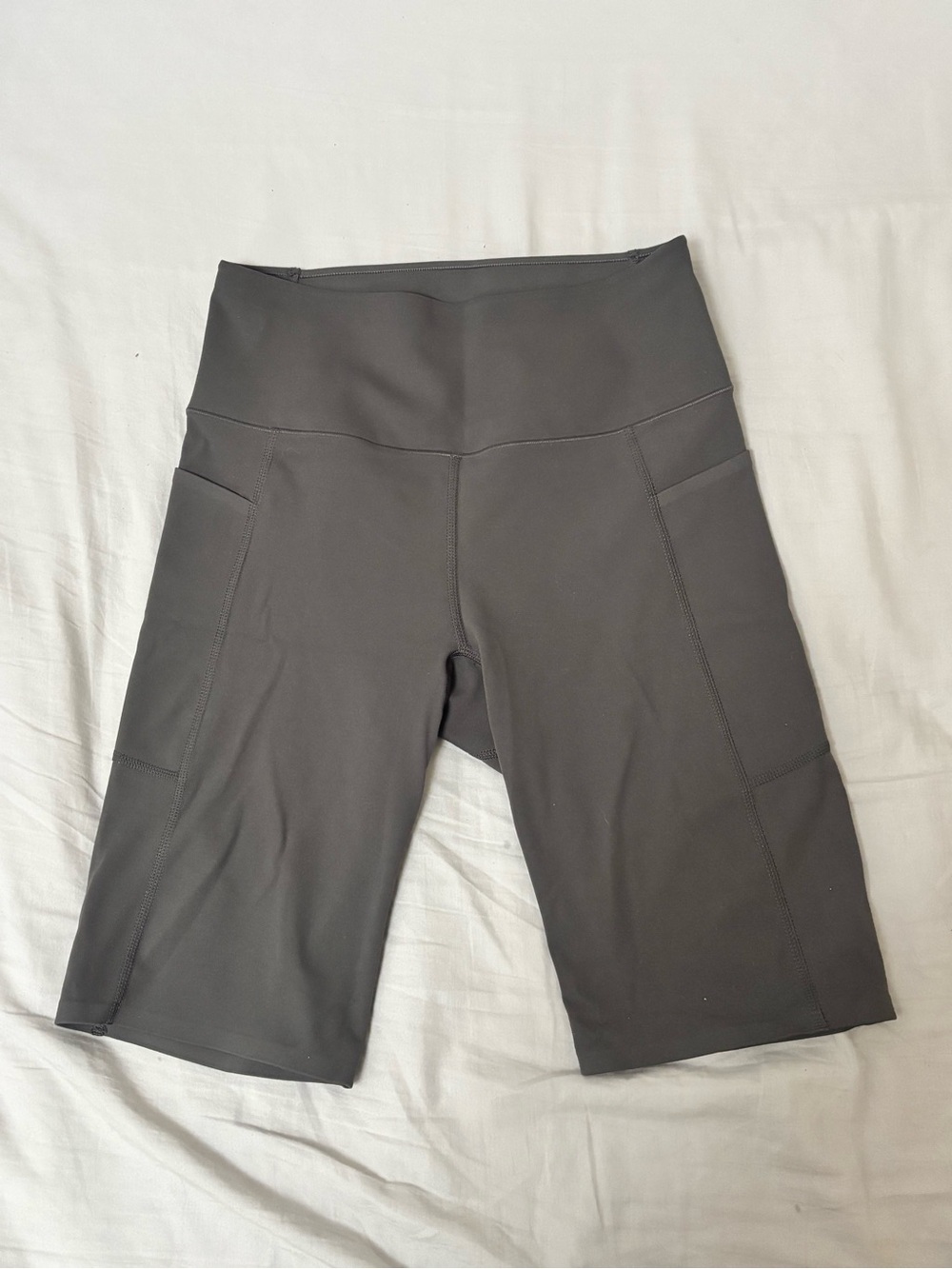 Uniqlo Women's Charcoal Bike Shorts with Waistband